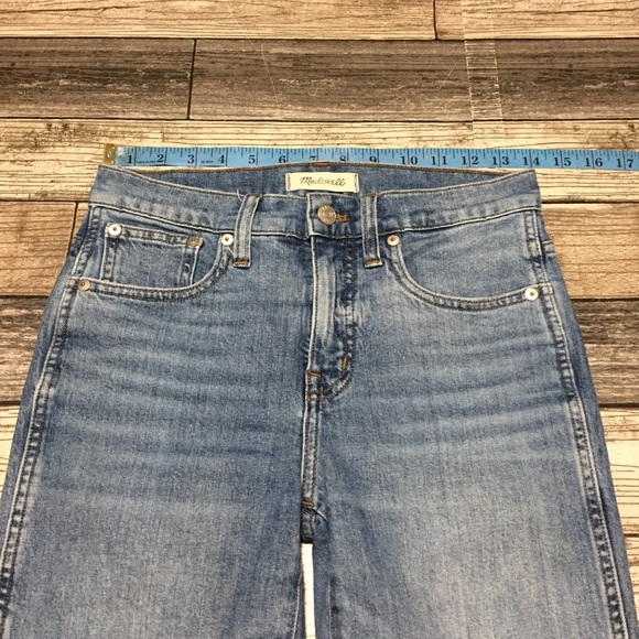 Madewell Cali Demi Boot Jeans Women’s 26 Blue (Inseam 25) Raw Hem - Picture 4 of 9